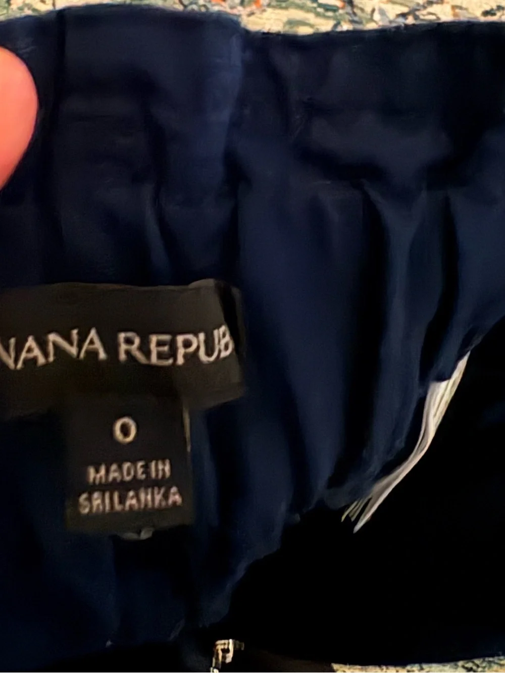 Banana Republic Navy Linen Blend Paper Bag Pants